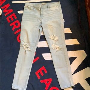 Charlotte Russe distressed hi rise jegging